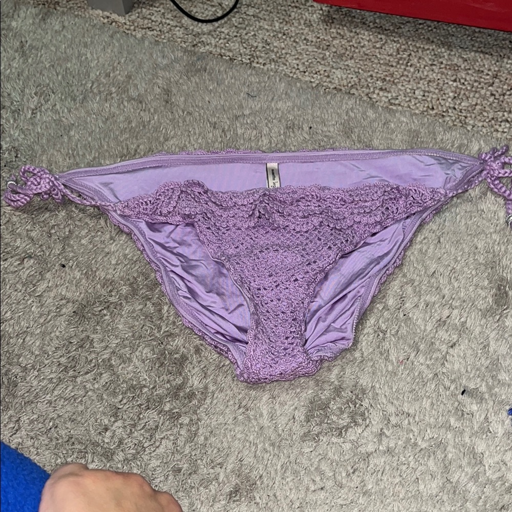 Prettiest Purple Crochet Bikini Bottom